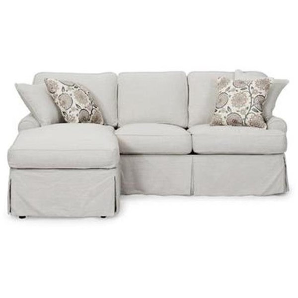 Sunset Trading Sunset Trading Horizon Sleeper Sofa and Chaise - Slip Cover Set Only - Light Gray SU-117678SC-220591